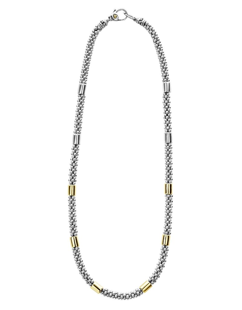 LAGOS High Bar Gold Caviar Collar Necklace