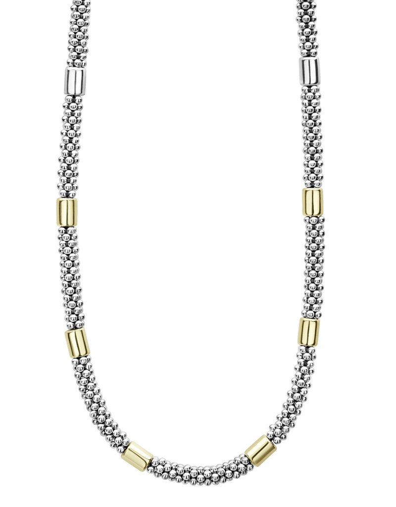 LAGOS High Bar Gold Caviar Collar Necklace
