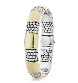 LAGOS High Bar Gold Caviar 12mm Beaded Bracelet