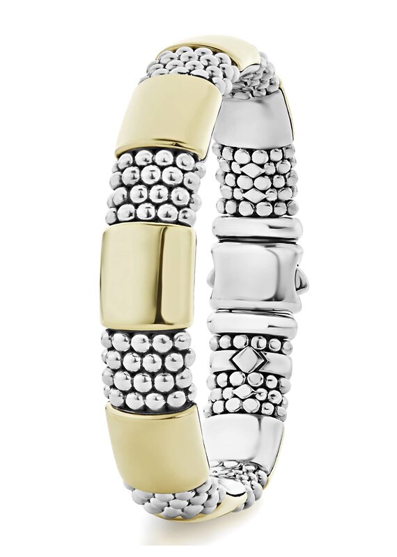 LAGOS High Bar Gold Caviar 12mm Beaded Bracelet