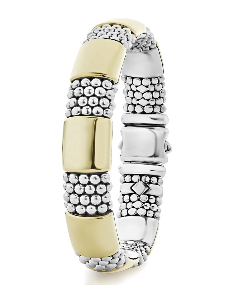 LAGOS High Bar Gold Caviar 12mm Beaded Bracelet