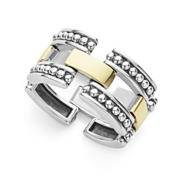 LAGOS High Bar Caviar Beaded 12mm Ring