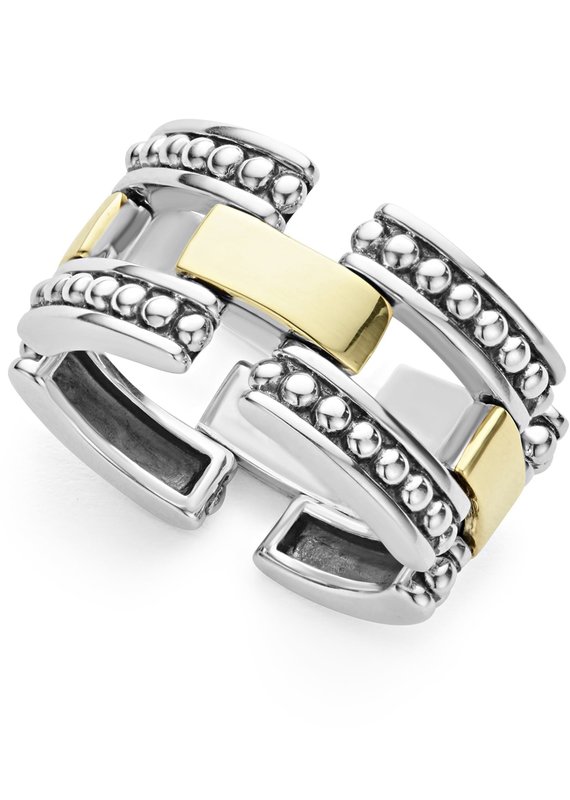 LAGOS High Bar Caviar Beaded 12mm Ring