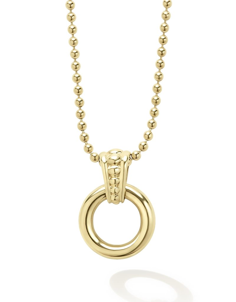 LAGOS Gold Caviar 18K Gold Circle Pendant Necklace