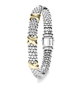 LAGOS Signature Caviar 9mm 3 Station 18K X Bracelet