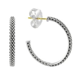 LAGOS Signature Caviar 25mm Hoop Earrings