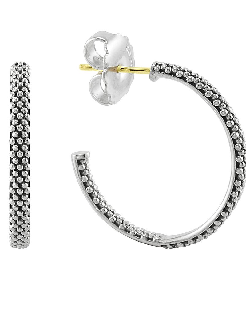 LAGOS Signature Caviar 25mm Hoop Earrings