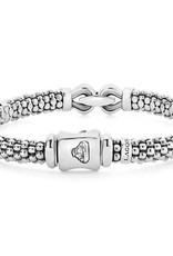 LAGOS Derby 6mm Silver Caviar Buckle Bracelet