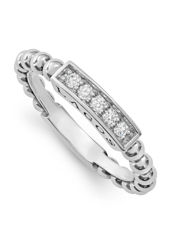 LAGOS Caviar Spark Diamond Stacking Ring