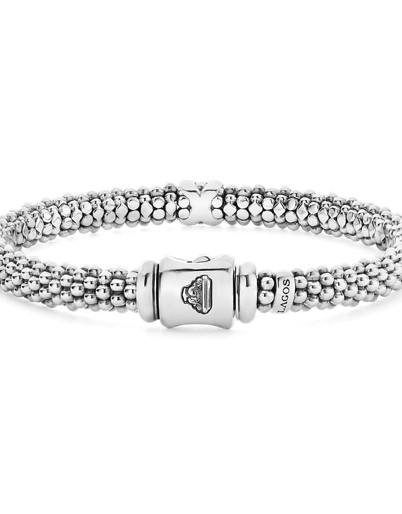 Embrace Diamond Silver X 6mm Beaded Bracelet