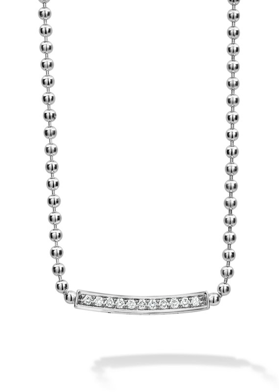 LAGOS Caviar Spark Small Station Diamond Beaded Necklace