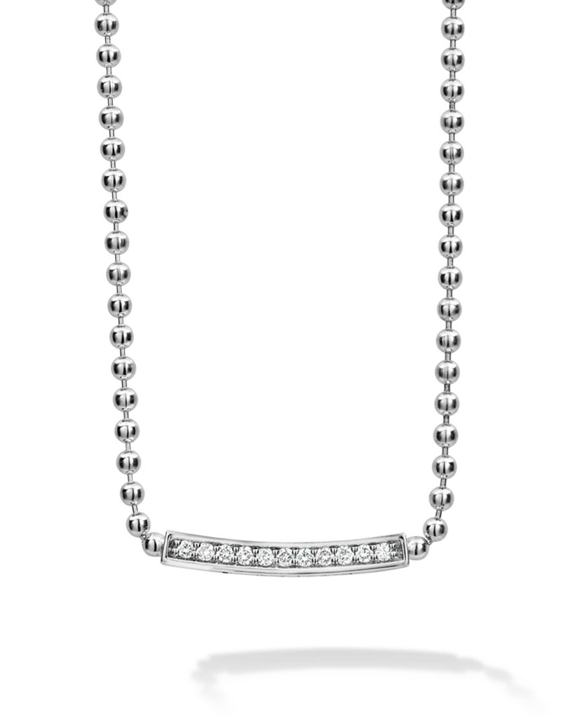 LAGOS Caviar Spark Small Station Diamond Beaded Necklace