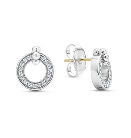 LAGOS Caviar Spark Diamond Circle Earrings