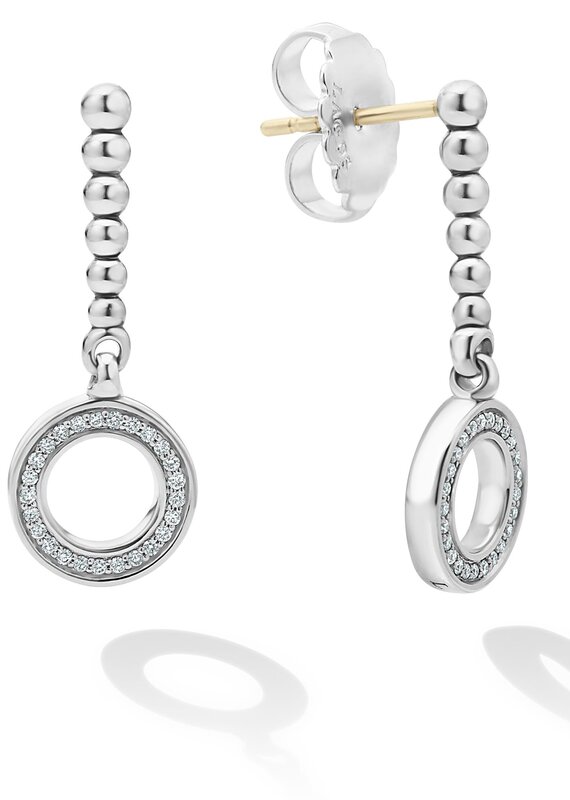 LAGOS Caviar Spark Diamond Circle Drop Earring