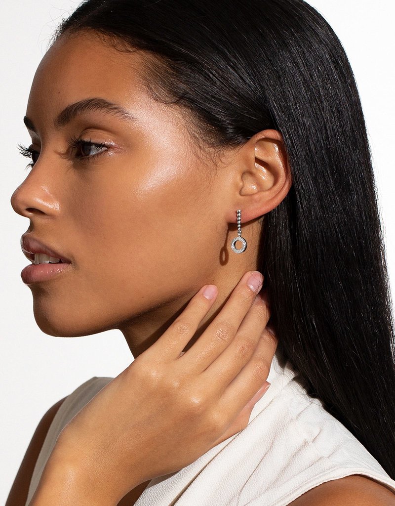 LAGOS Caviar Spark Diamond Circle Drop Earring