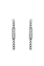 LAGOS Caviar Spark 35mm Diamond Hoop Earrings