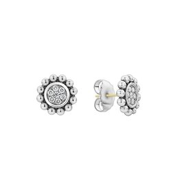 LAGOS Caviar Spark 12mm Round Pave Stud Ear