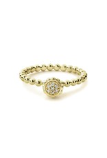 LAGOS Caviar Gold Diamond Round Stacking Ring