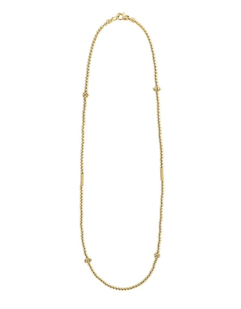 LAGOS Caviar Gold 18K Gold Beaded Necklace