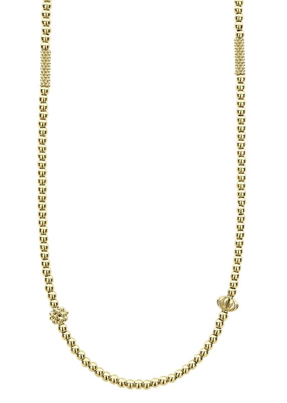 LAGOS Caviar Gold 18K Gold Beaded Necklace