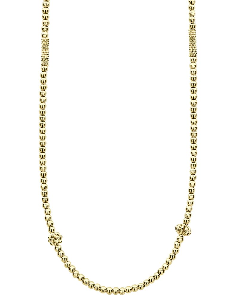 LAGOS Caviar Gold 18K Gold Beaded Necklace