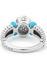 LAGOS Blue Caviar Oval Diamond Stacking Ring