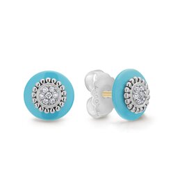 LAGOS Blue Caviar Beaded Stud Earrings