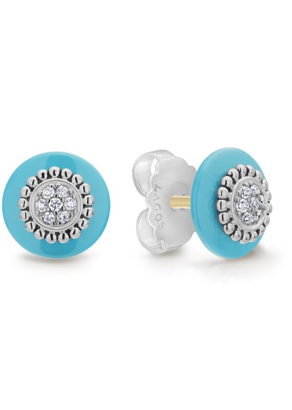LAGOS Blue Caviar Beaded Stud Earrings