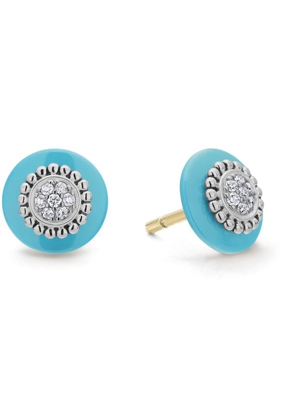 LAGOS Blue Caviar Beaded Stud Earrings