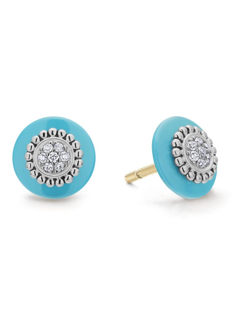 LAGOS Blue Caviar Beaded Stud Earrings