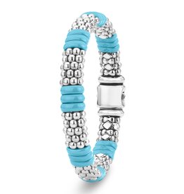 LAGOS Blue Ceramic Ceramic Caviar Beaded Bracelet