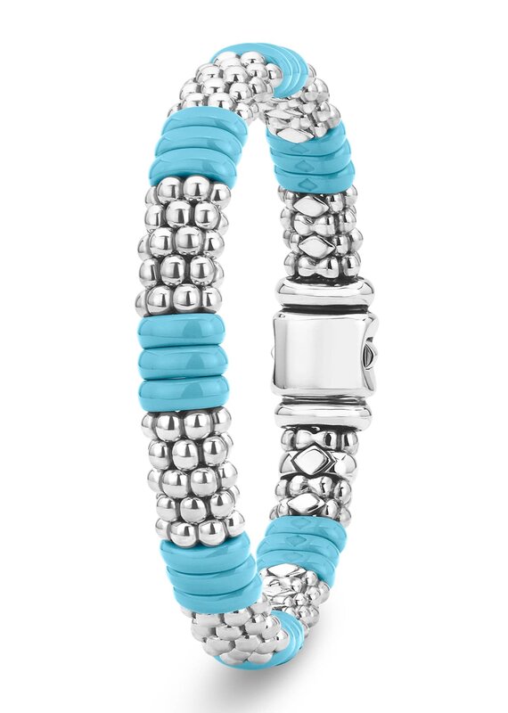 LAGOS Blue Ceramic Ceramic Caviar Beaded Bracelet