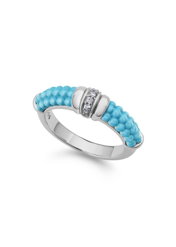 LAGOS Blue Caviar 6mm  Diamond Stacking Ring