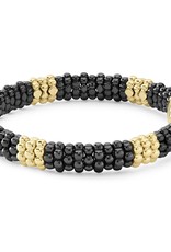 LAGOS Black Caviar w/ 18K Gold Beaded Bracelet