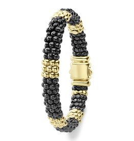 LAGOS Black Caviar w/ 18K Gold Beaded Bracelet