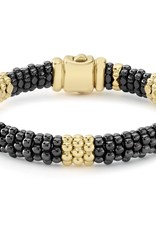 LAGOS Black Caviar w/ 18K Gold Beaded Bracelet