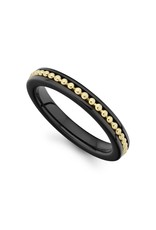 LAGOS Black Caviar Gold and Black Ceramic Ring