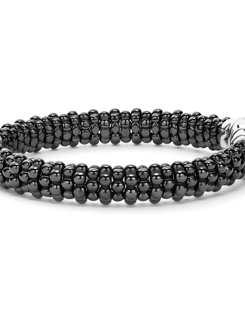 LAGOS Black Caviar Diamond Center Station 9mm Bracelet