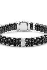 LAGOS Black Caviar Diamond Center Station 9mm Bracelet