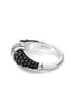 LAGOS Black Caviar Ceramic Diamond Stacking Ring