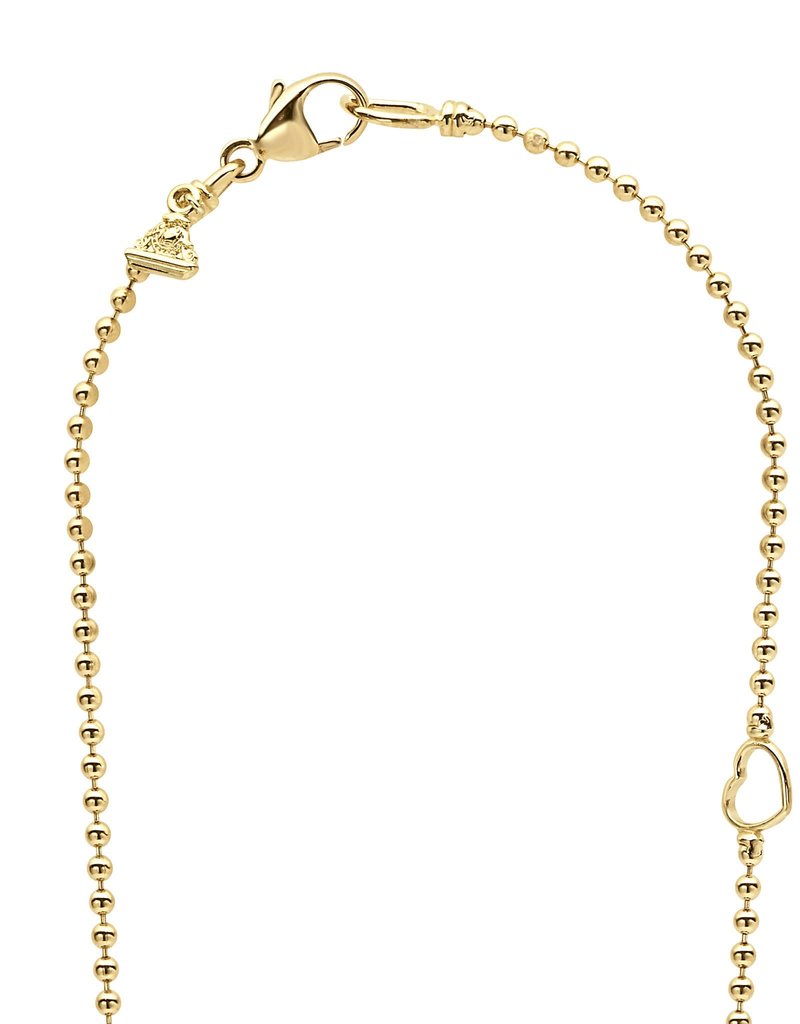 LAGOS Caviar Gold Diamond Love Knot Necklace