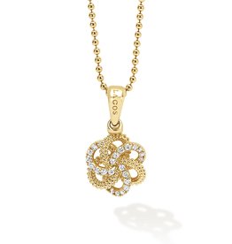 LAGOS Caviar Gold Diamond Love Knot Necklace