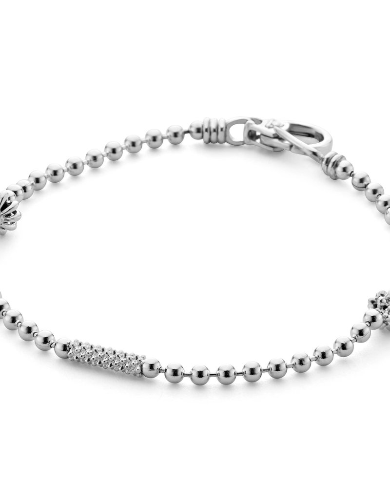 LAGOS Caviar Icon Silver Beaded Bracelet