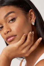 LAGOS Newport Large Two Tone Knot Diamond Omega Clip Earrings