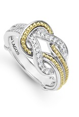 LAGOS Newport Small Two Tone Knot Diamond Ring