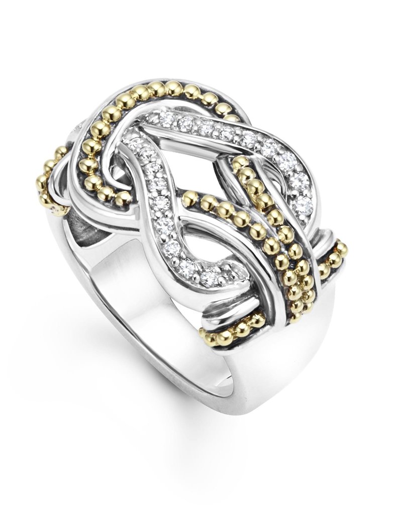 LAGOS Newport Large Two Tone Knot Diamond Ring