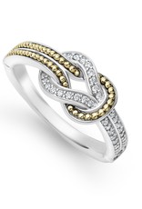 LAGOS Newport Small Two Tone Knot Diamond Ring