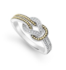 LAGOS Newport Small Two Tone Knot Diamond Ring