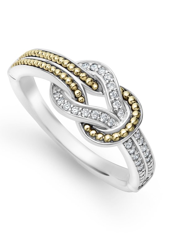 LAGOS Newport Small Two Tone Knot Diamond Ring