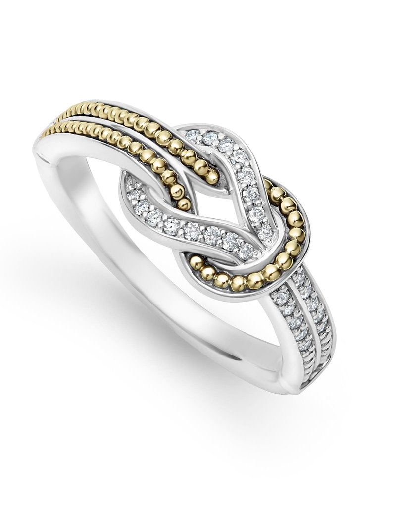 LAGOS Newport Small Two Tone Knot Diamond Ring